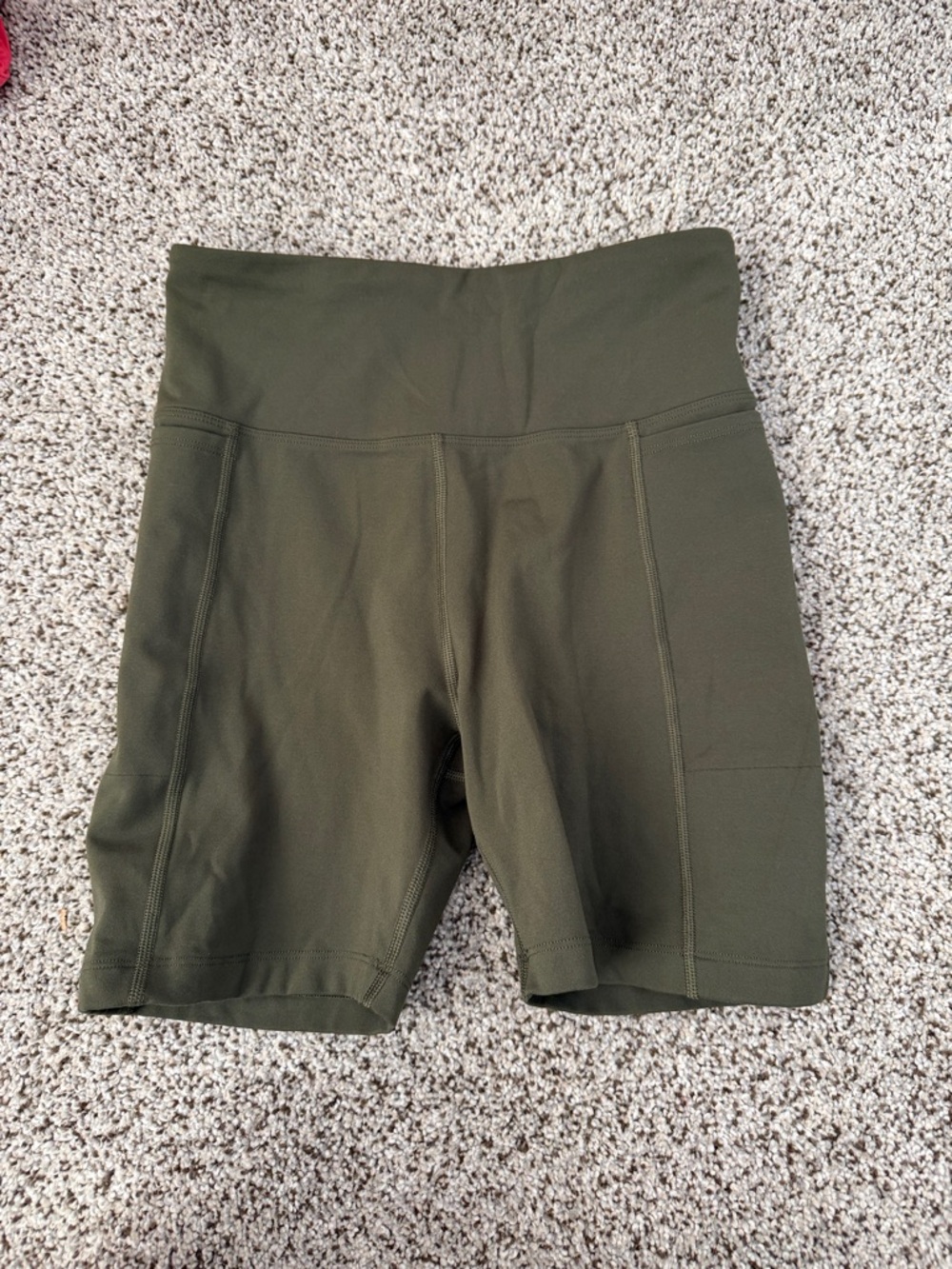 Lorna Jane High-Waist Olive Green Women’s Bike Shorts